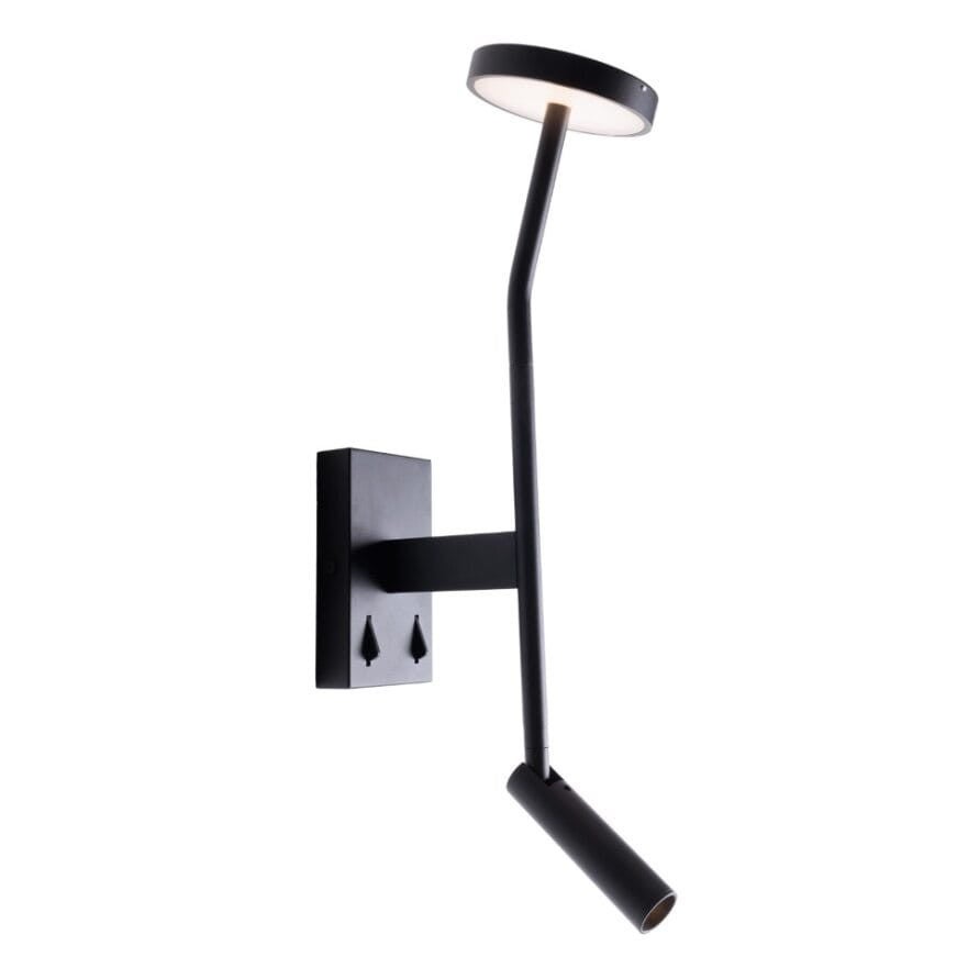 Kinkiet ścienny Ibiza czarny LED 9W 3000K 487lm wym: 47 x 7 x 22 cm metal IP20 Maxlight