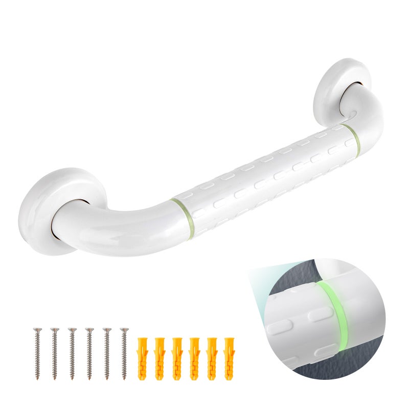 EMKE Uchwyt podtrzymujący prosty 30 cm, uchwyt dla osób z niepełnosprawnością, antypoślizgowy