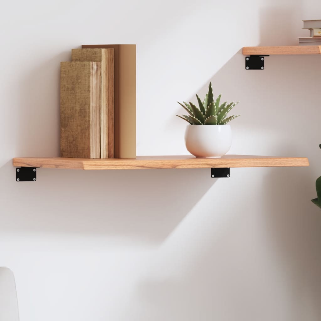 Półka ścienna jasnobrązowa 60x30x2 cm z litego drewna dębowego- COMFORTXL