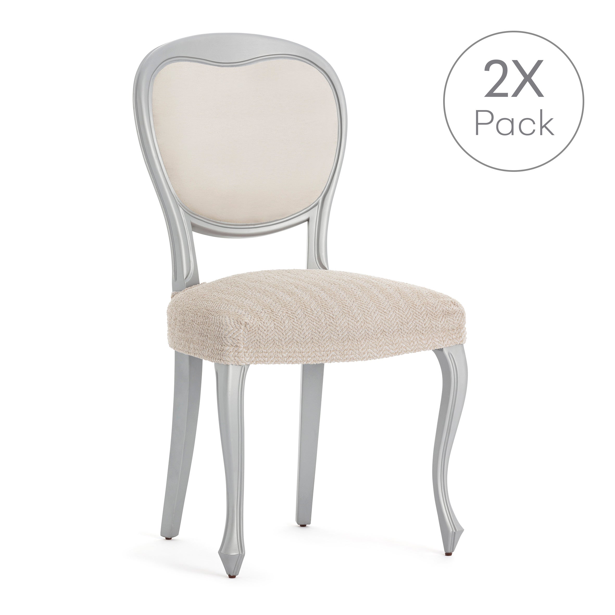 Pack 2 coprisedia Jaz bielastico biancheria 40 - 50 cm - 6