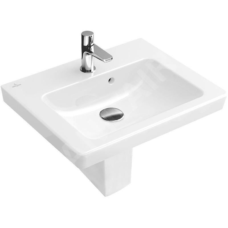 Villeroy & Boch Subway 2.0 lave-mains, 1 trou pour robinet, avec trop-plein, 500x400mm, 731550R1, Farbe: Céramique blanche Plus - 3