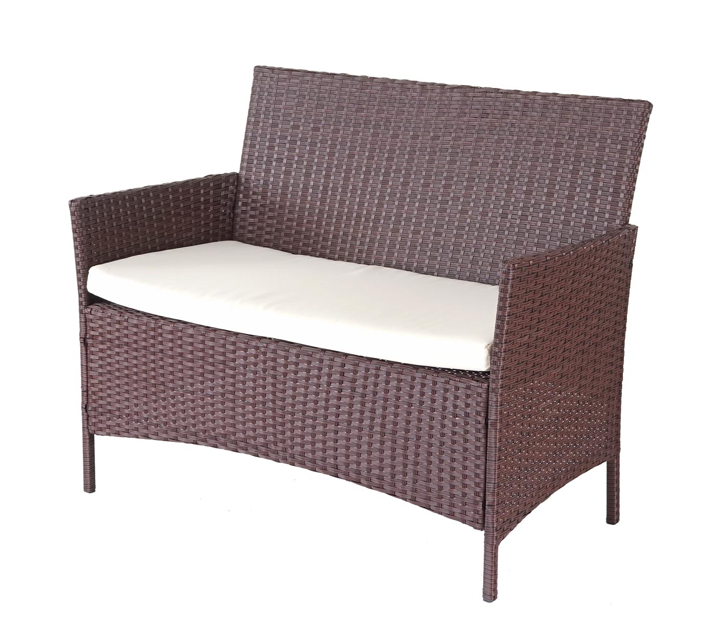 Mendler Set Salotto Da Giardino HWC-D82 In Polyrattan Nero Con Cuscini Antracite E Tavolino In Vetro
