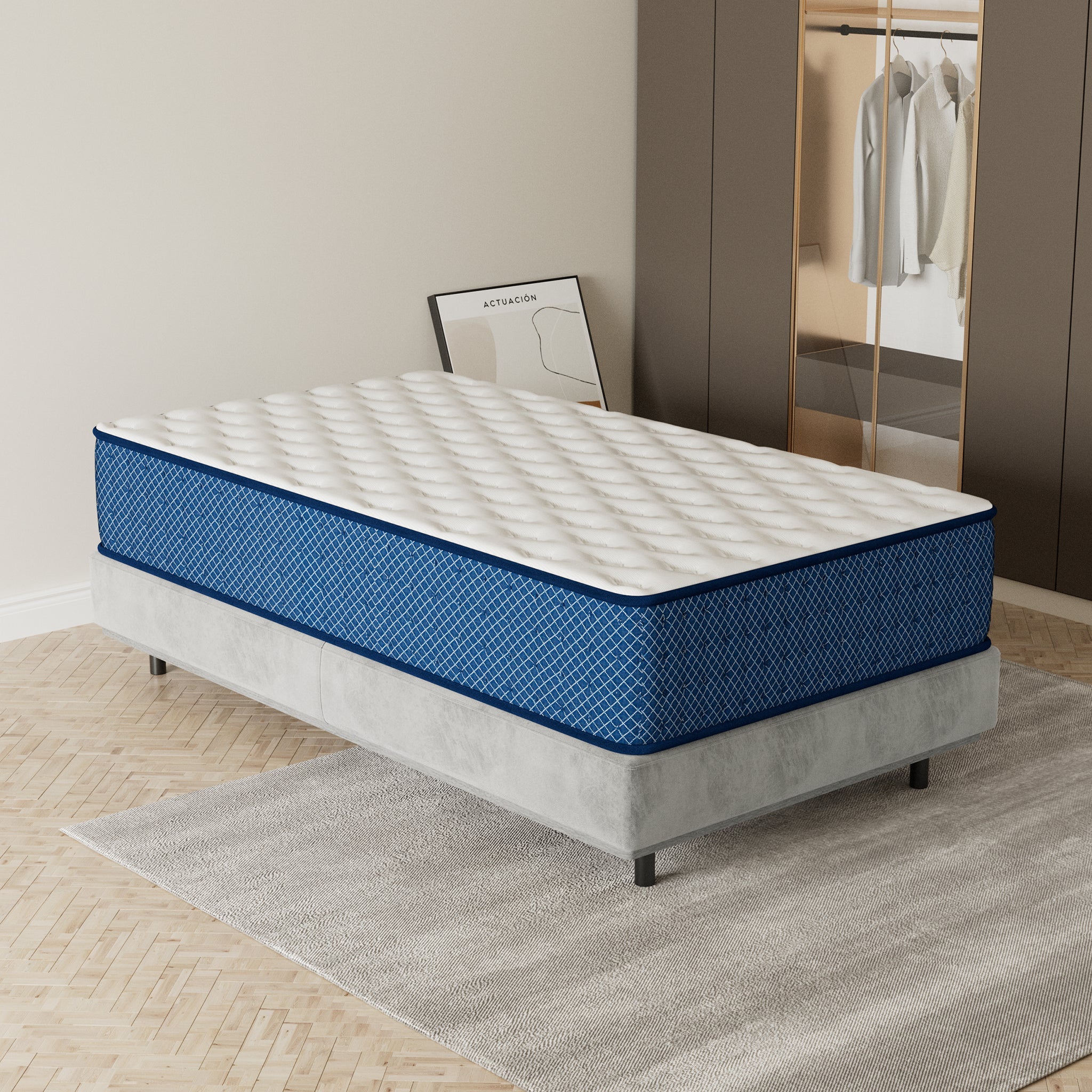 TEENO Matelas mousse 140x200 cm, epaisseur 30 cm Ferme 7 zones de confort en mousse, Réversible Soutien Parfait - 6