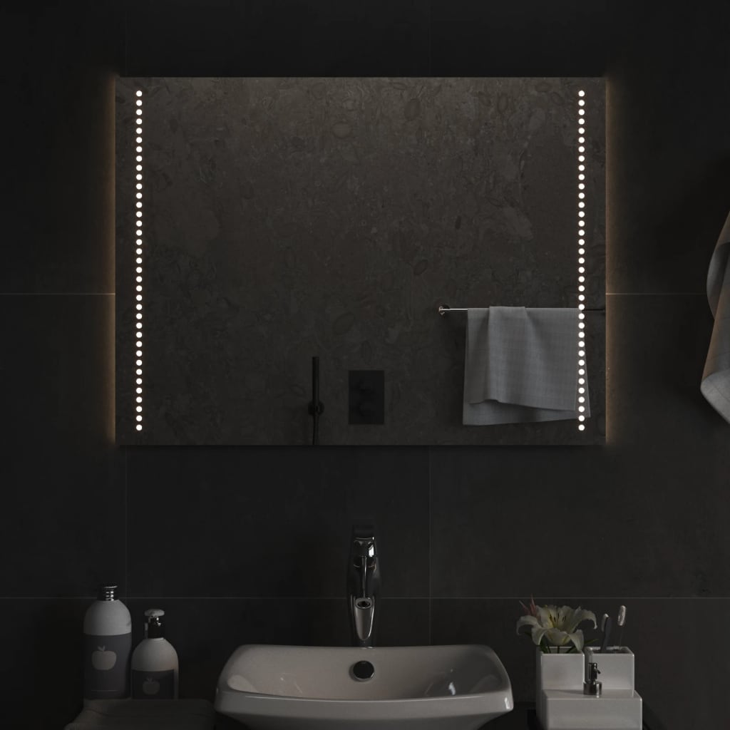 Lustro łazienkowe z LED, 60x80 cm vidaXL