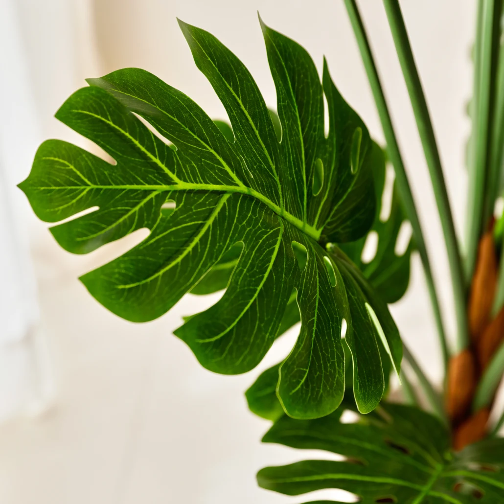Monstera artificial Deco 150 cm Bonerva | Planta artificial alta para decorar interiores en hogares, negocios y hoteles | Sin mantenimiento - 4