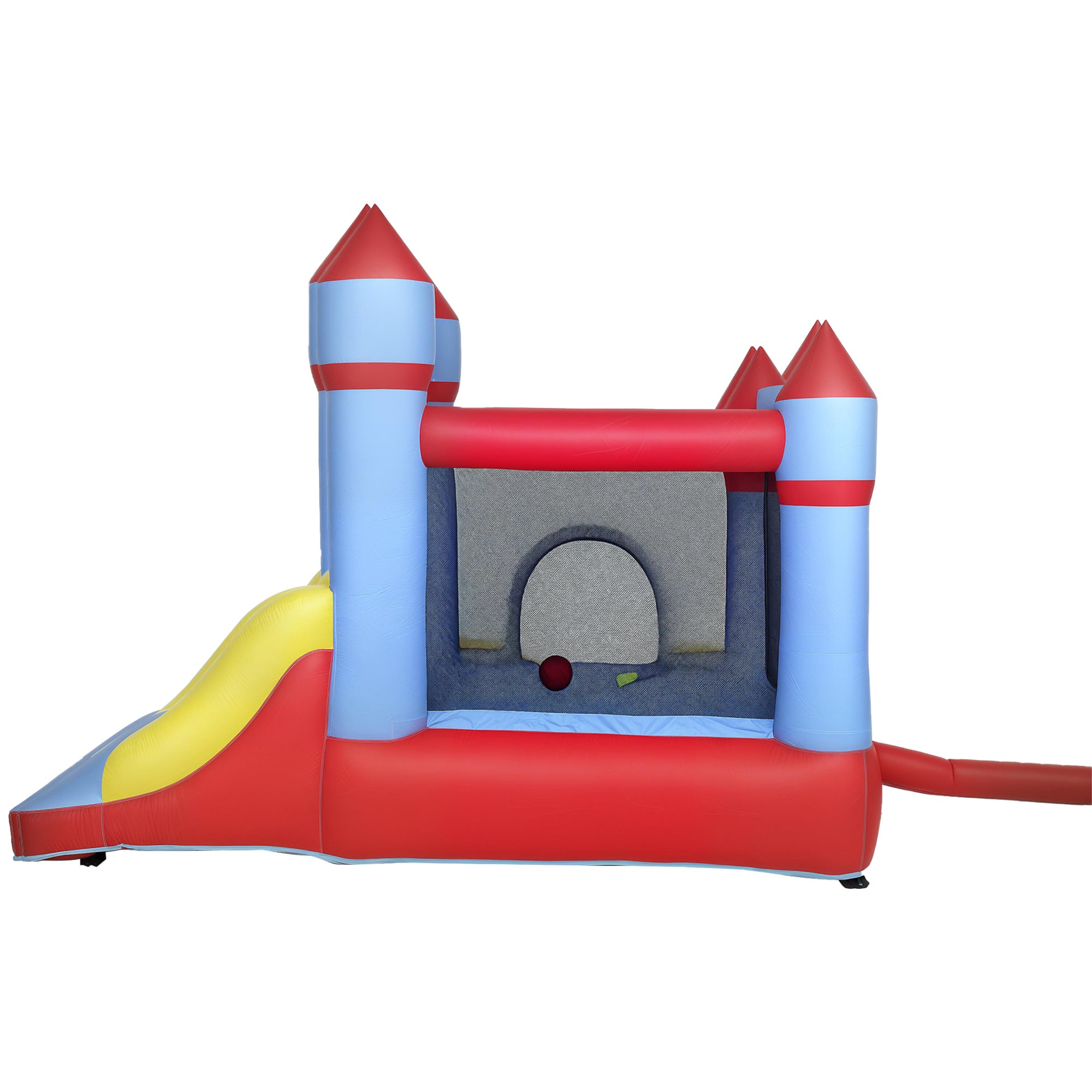 Castelo Insuflável Crianças AIYAPLAY Tecido Oxford, Poliéster Azul 277x270x215 cm - 4