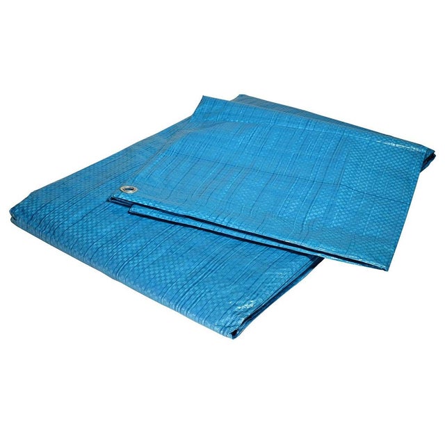 Bâche Peinture 4x5 m - TECPLAST - EC80PE - Bleue - Economique - Bâche de protection Peinture pour sol et meuble