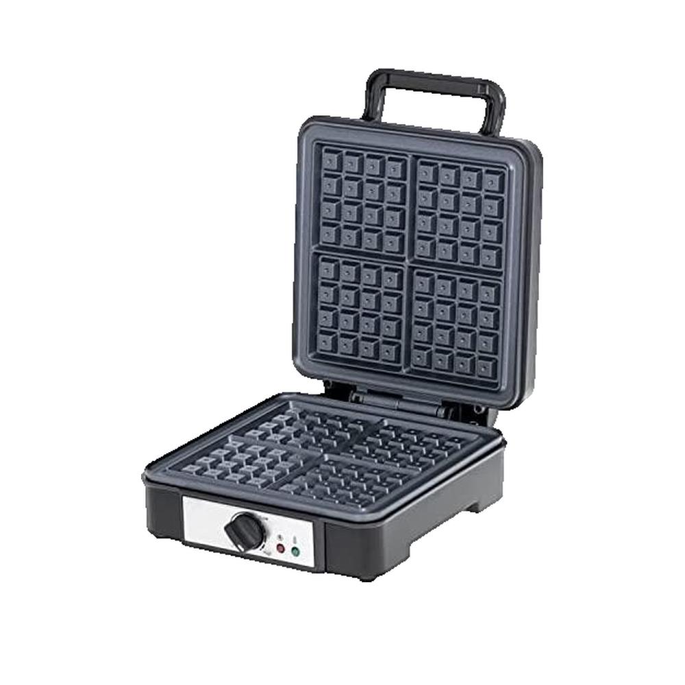 Leroy Merlin Gofrera Eléctrica Profesional 4 Gofres Grandes, Placas Antiadherentes, Regulador Temperatura, Adler, Ad3049 1800 Negro