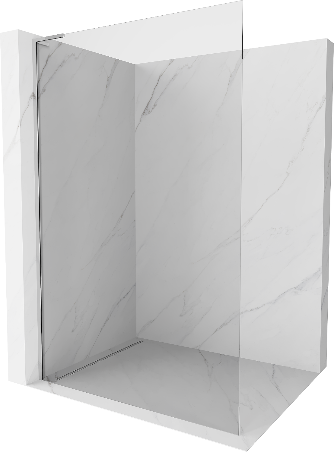 Mexen Kioto L ścianka prysznicowa Walk-in 55 x 200 cm, transparent, chrom - 800-055-103-01-00