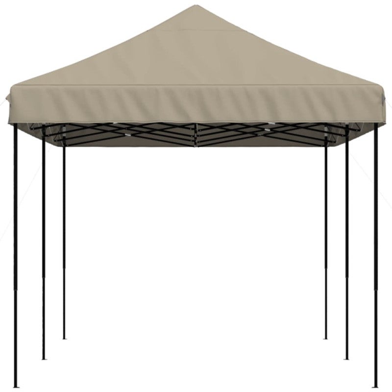 Tente de réception pliable escamotable taupe 580x292x315 cm - 4