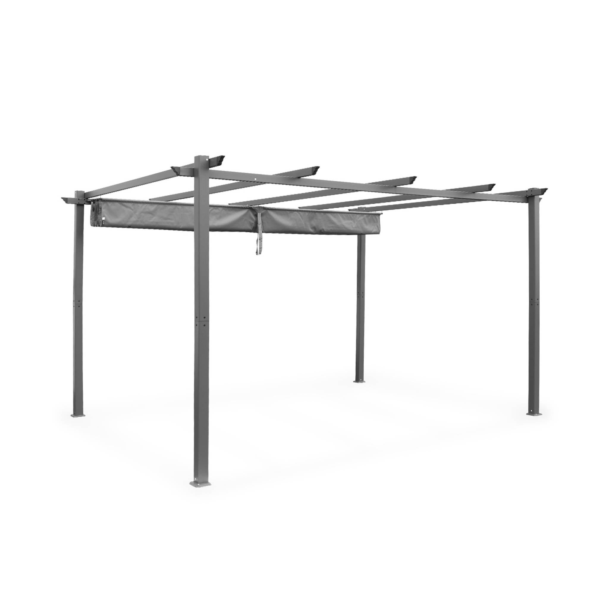 Pergola autoportante Gris en Aluminium 12.0 m² - 7