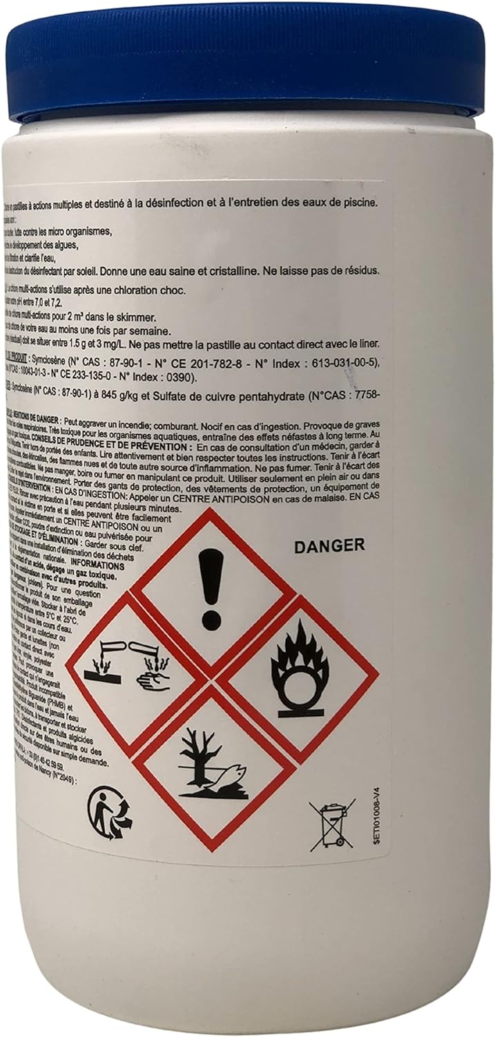 CHLORE MULTI ACTIONS PASTILLES 20G 1KG BLUE POINT COMPANY - 006200901 - 6