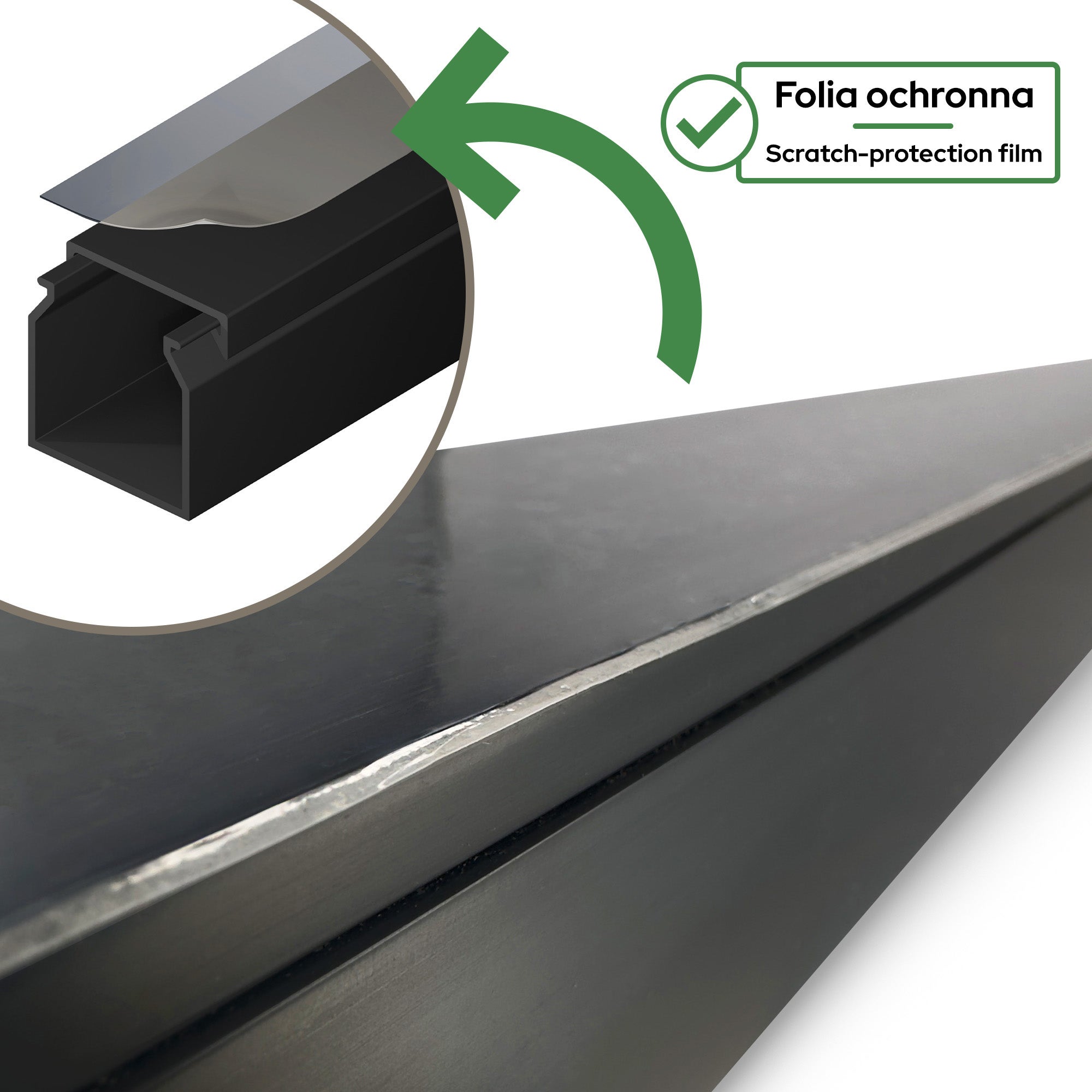 Korytko elektroinstalacyjne samoprzylepne 20/10 2m Kanał kablowy Antracytowy EDO Technic - 2