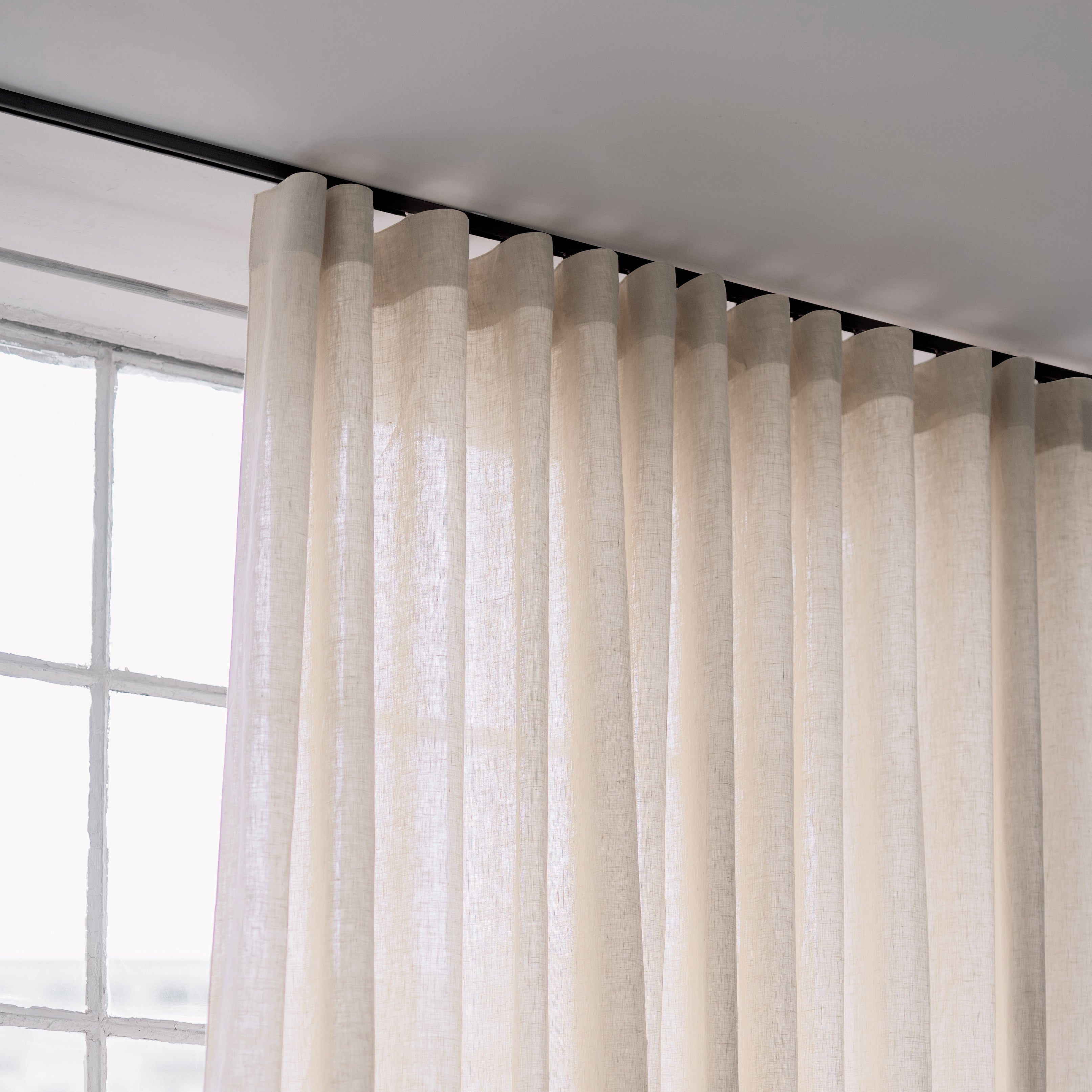 Rieles para Cortinas de Alta Calidad y Elegantes, Rieles de Instalación a Techo de Fácil Fijación, Inoxidables y Resistentes CINTACOR Negro 300cm - 5