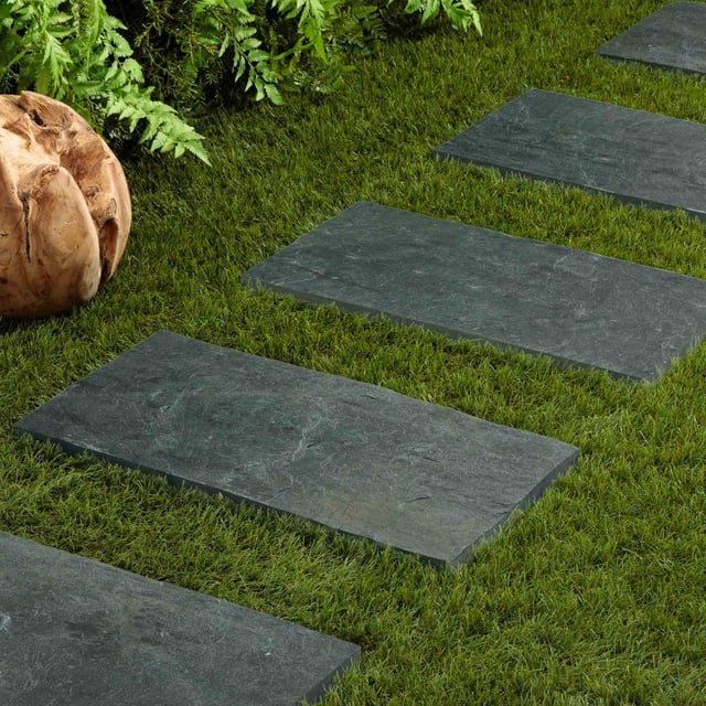 Pas Japonais Ardoise Verte Dalle Rectangulaire 60x30 cm Ep. 2-3 cm (à l'unité) - RO'MA Nature