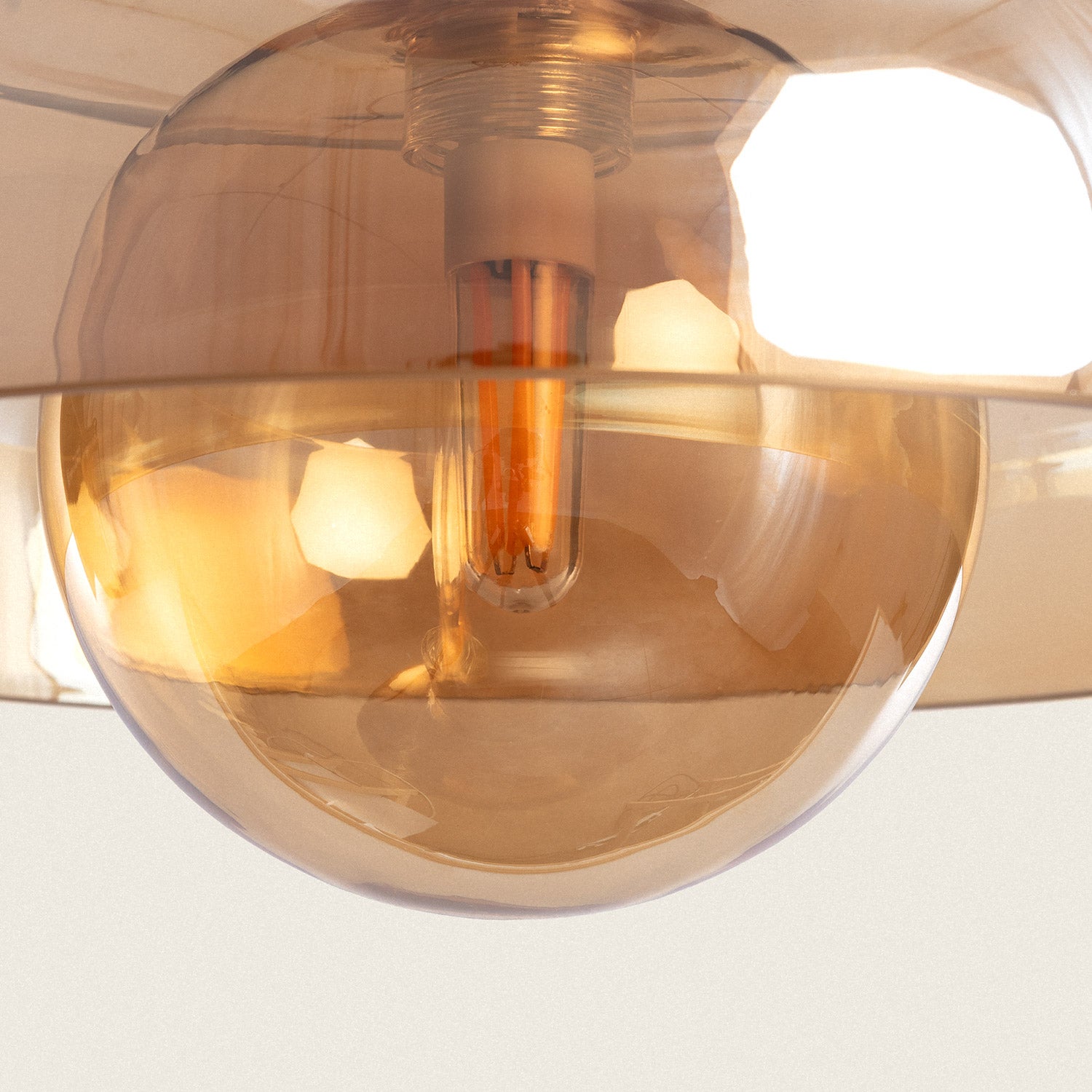 Lámpara Colgante Metal y Cristal Carlize, Ámbar, Cristal,Metal, G9, IP20, 1700 mm x Ø230 mm Verre,Métal - 2