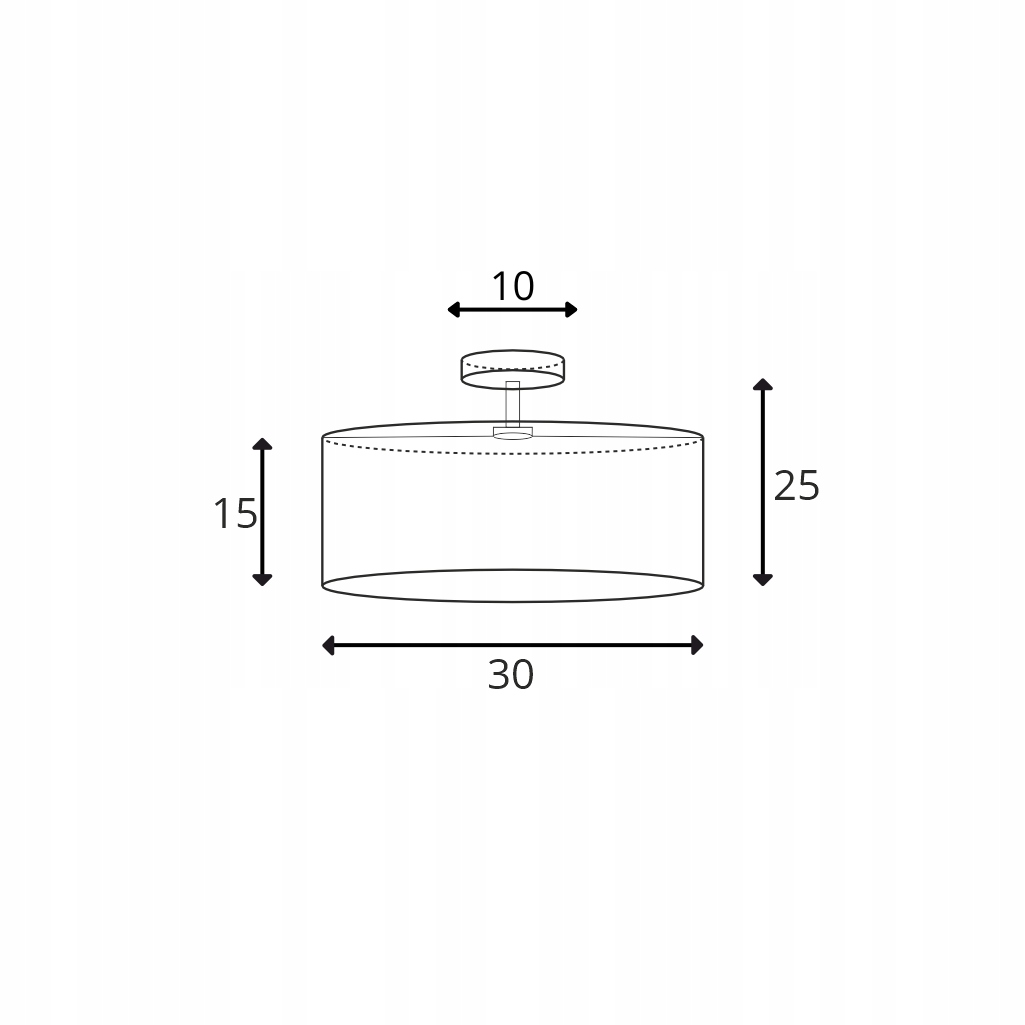 Lampa sufitowa żyrandol plafon z abażurem walec 30 cm BLUES - 4