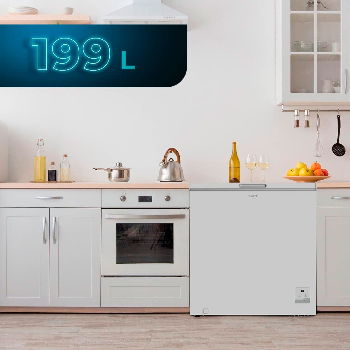 Congelador CECOTEC CoolMarket Chest 199 White E - 6