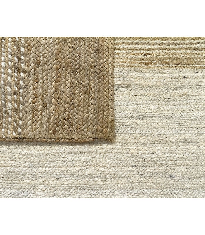 HAMID - Tapis de Jute Luque Blanc 230x160cm - 4