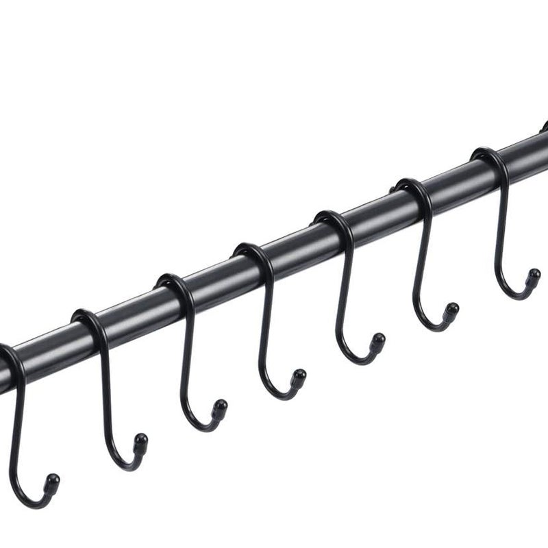 Wieszak na garnki do kuchni, drążek na wieszaki, uchwyt na garnki do montażu na ścianie, wieszak na garnki, barek na przybory kuchenne, 60 cm