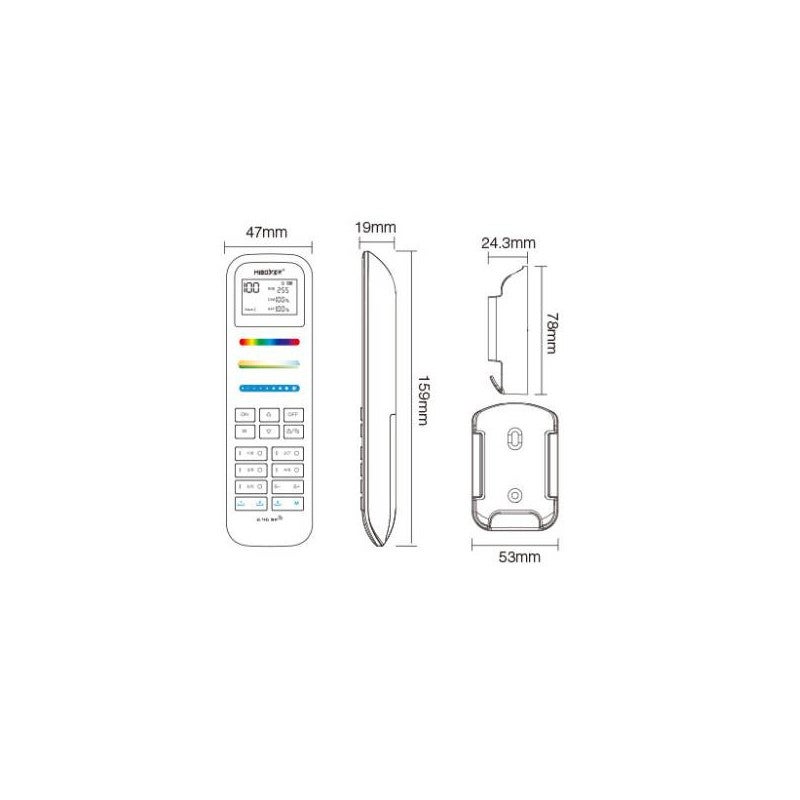 Telecomando a radiofrequenza RGB+CCT dimmerabile 100 zone FUT100 - 5
