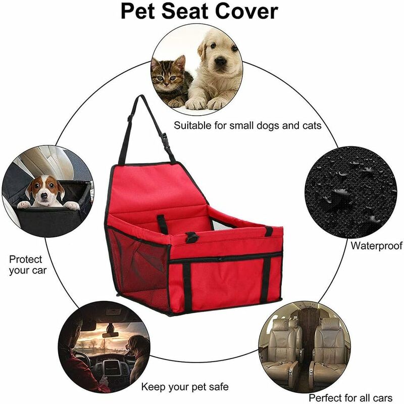 ESTINK Siège D'auto Pour Chien Siège D'appoint De Voiture Pour Animalerie Tige De Support