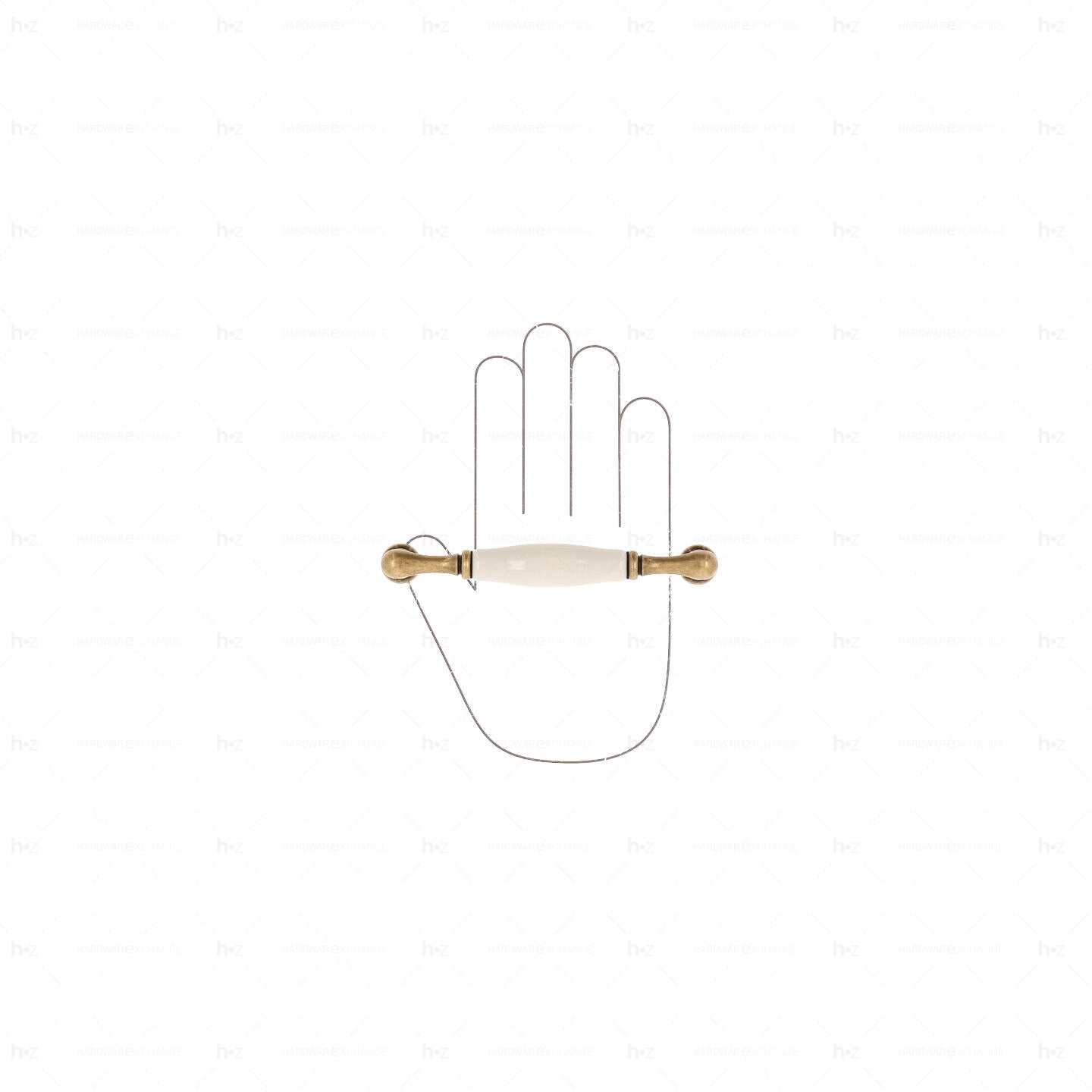 Poignée pour meubles en zamac et Porcelaine Entraxe 128mm Florence antique - 8