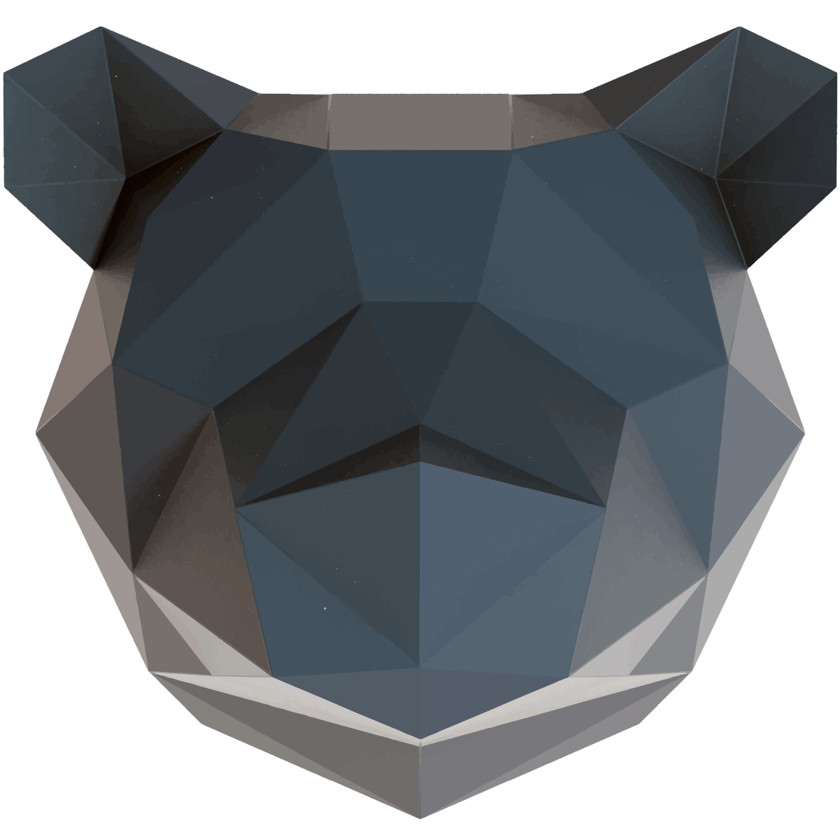 Adesivo origami 3D orso nero - Sticker adesivo - adesivi murali - 40x40cm - 2