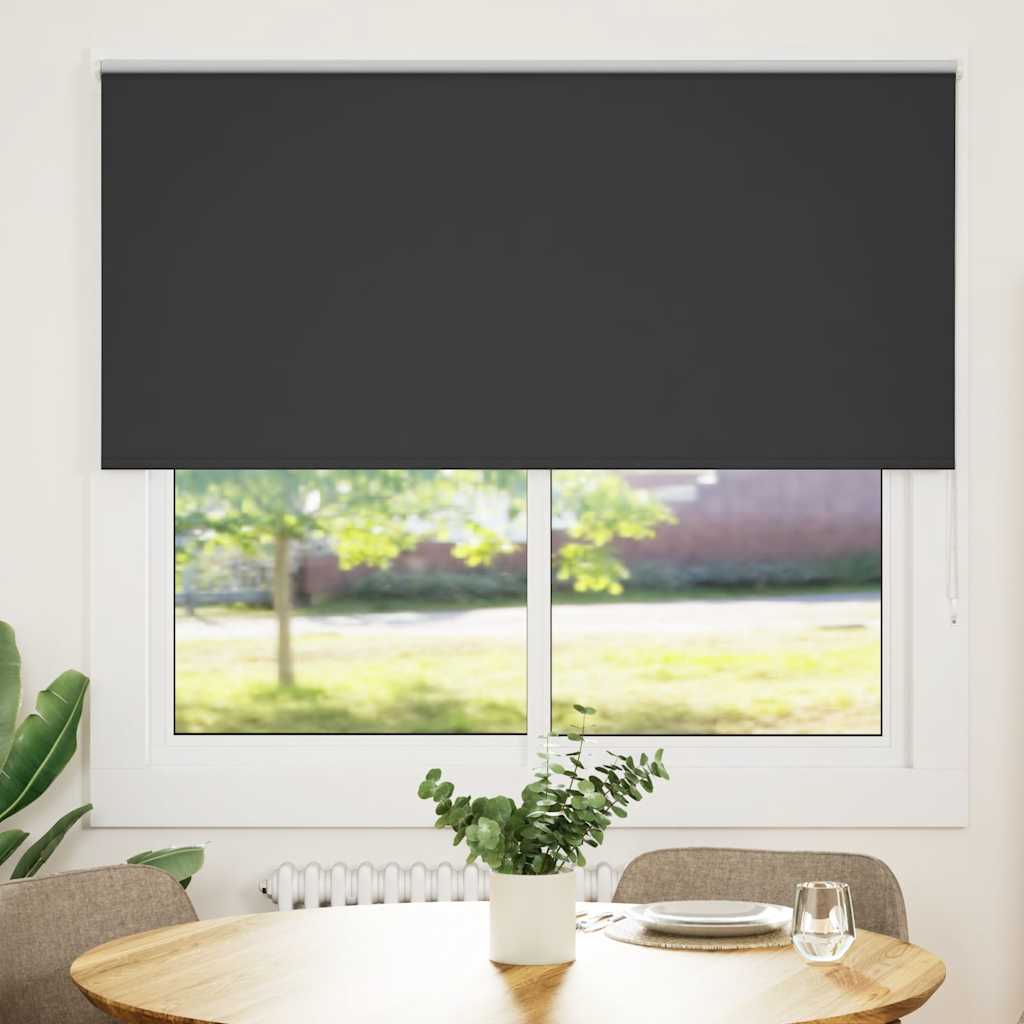 Roleta zaciemniająca czarny 160x130cm Szerokość tkaniny 156,6cm vidaXL