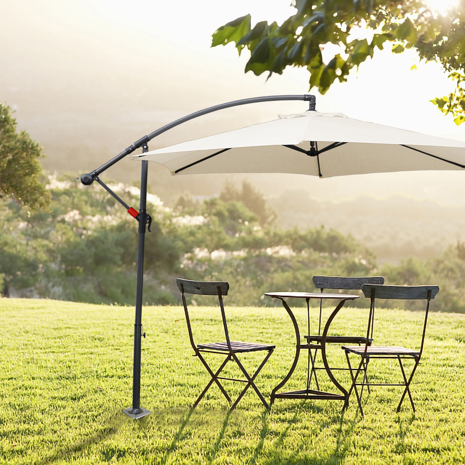 Ancrage de parasol pour sol – Fixation stable pour jardin et espaces extérieurs - 8