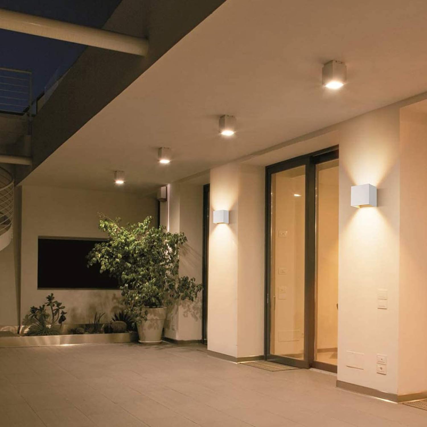 Lampada da parete a LED 6W Lampada da parete moderna per interni Lampada da parete quadrata per camera da letto Soggiorno Luce calda - 4