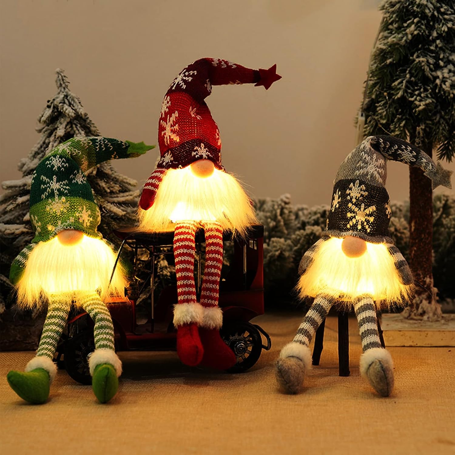 Nain De Noël Lumineux, Lutin De Noël Poltergeist, Décoration De Table Ornements Suedois Scandinaves Faits Main 97865096