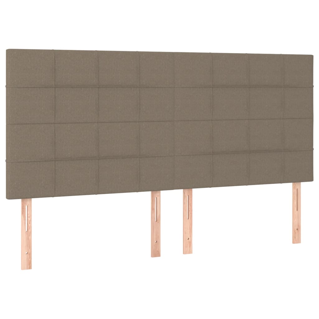 Cadre de lit sans matelas taupe 180 x 200 cm tissu - 9