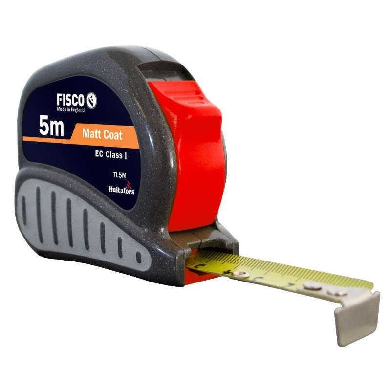 Flexómetro Fisco A1 Plus De 5 M X 19 Mm, Clase II, Caja De ABS Con Recubrimiento De Goma