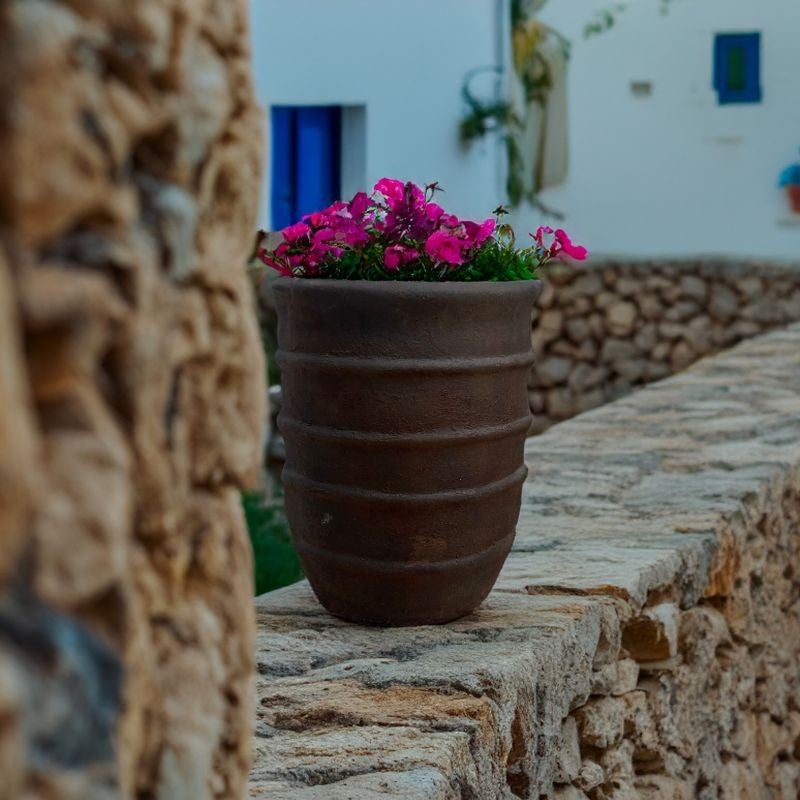 Pot décoratif en fibre de ciment Anzel Corten - L - 2