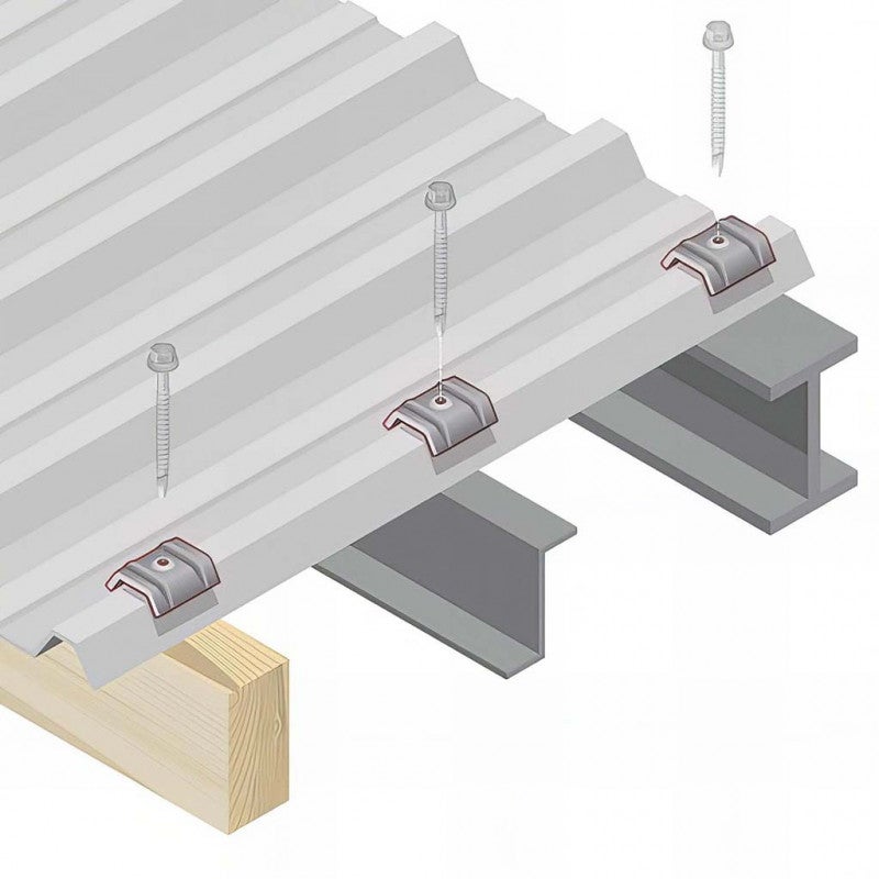 Cavalier bac acier SCELL-IT Type C1- Anthracite RAL7016 - Sachet de 100 - CAV-TC1-7016 - 2