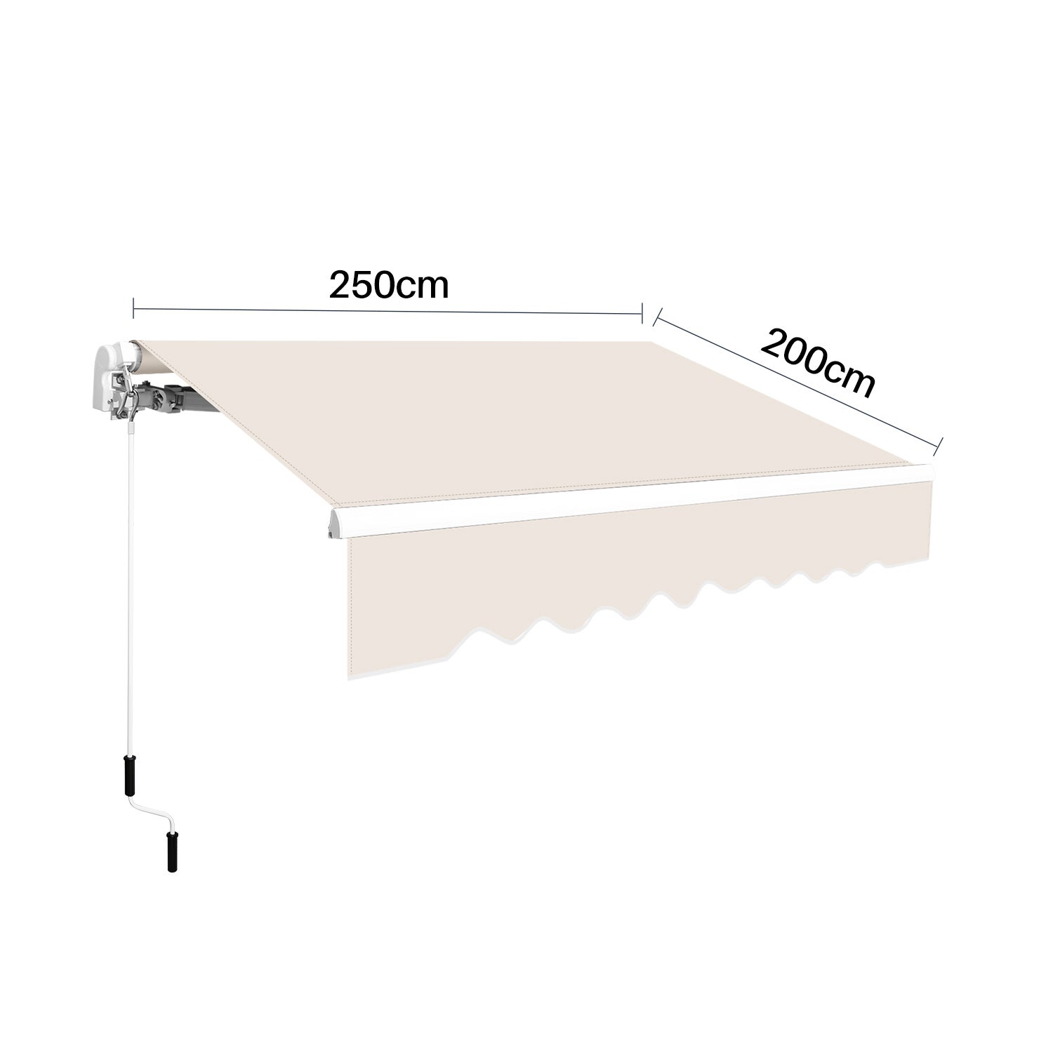 Toldo Articulado Toboli 2,5x2 M En Antracita: Protección Solar UV+30 Y Resistente Al Agua Para Tu Terraza