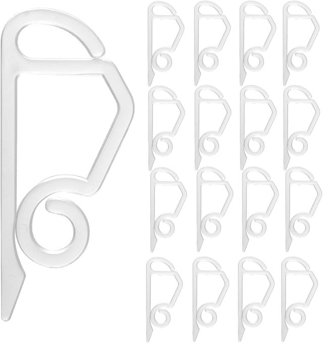 Winter Shore Crochet Guirlande Exterieur Argenté (Lot de 20) - Attache Guirlande Exterieur/Intérieur à Vis en Acier Inoxydable - Crochet Guirlande Lumineuse Polyvalent - Supporte un Poids de 10 kg