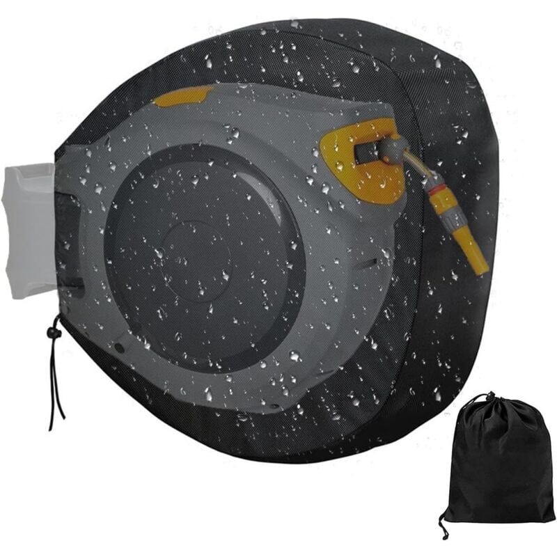 Housse Pour Dévidoir Tuyau Arrosage - Tissu Oxford Imperméable - Taille Maxi 66x64x89cm