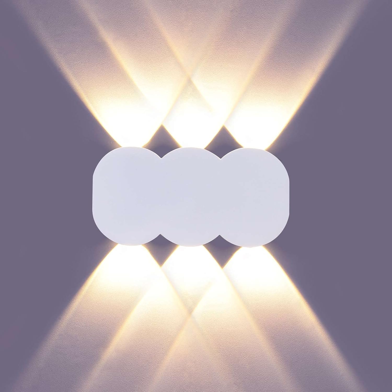 Nowoczesna lampa ścienna wewnętrzna LED 6W, prostokątne oświetlenie ścienne w górę i w dół, aluminiowa lampa ścienna