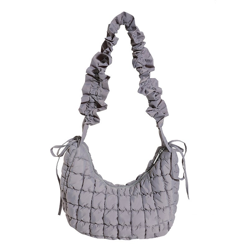 South Beach - Borsa a tracolla in paglia beige con