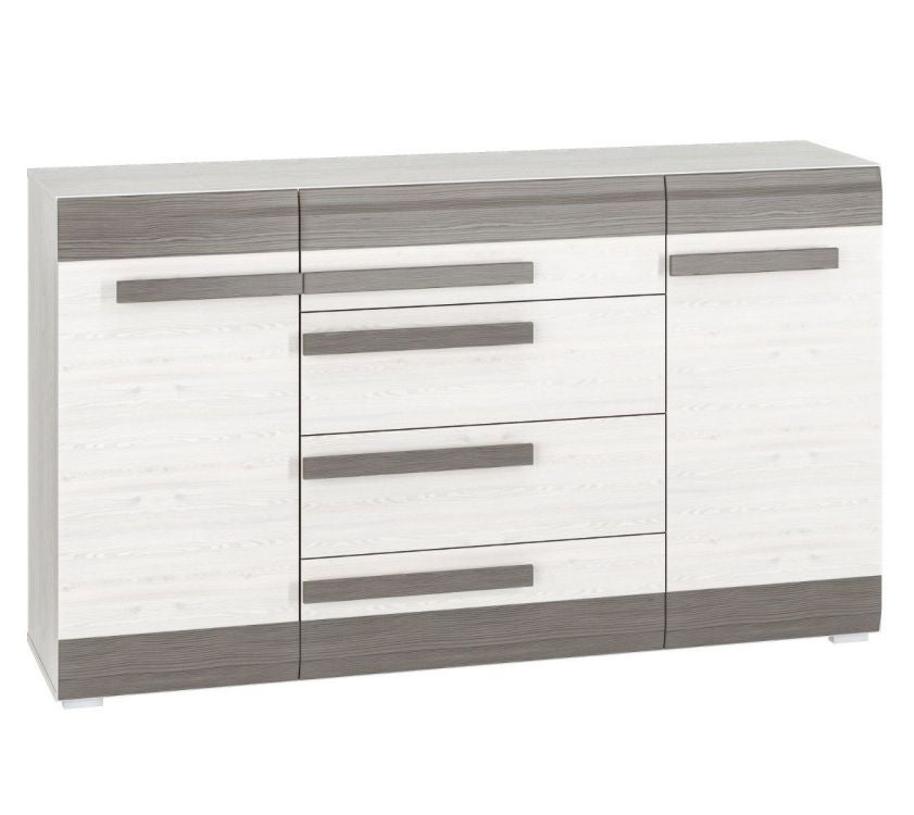 Komoda BIANKA 2D4S 165 sosna śnieżna/szara