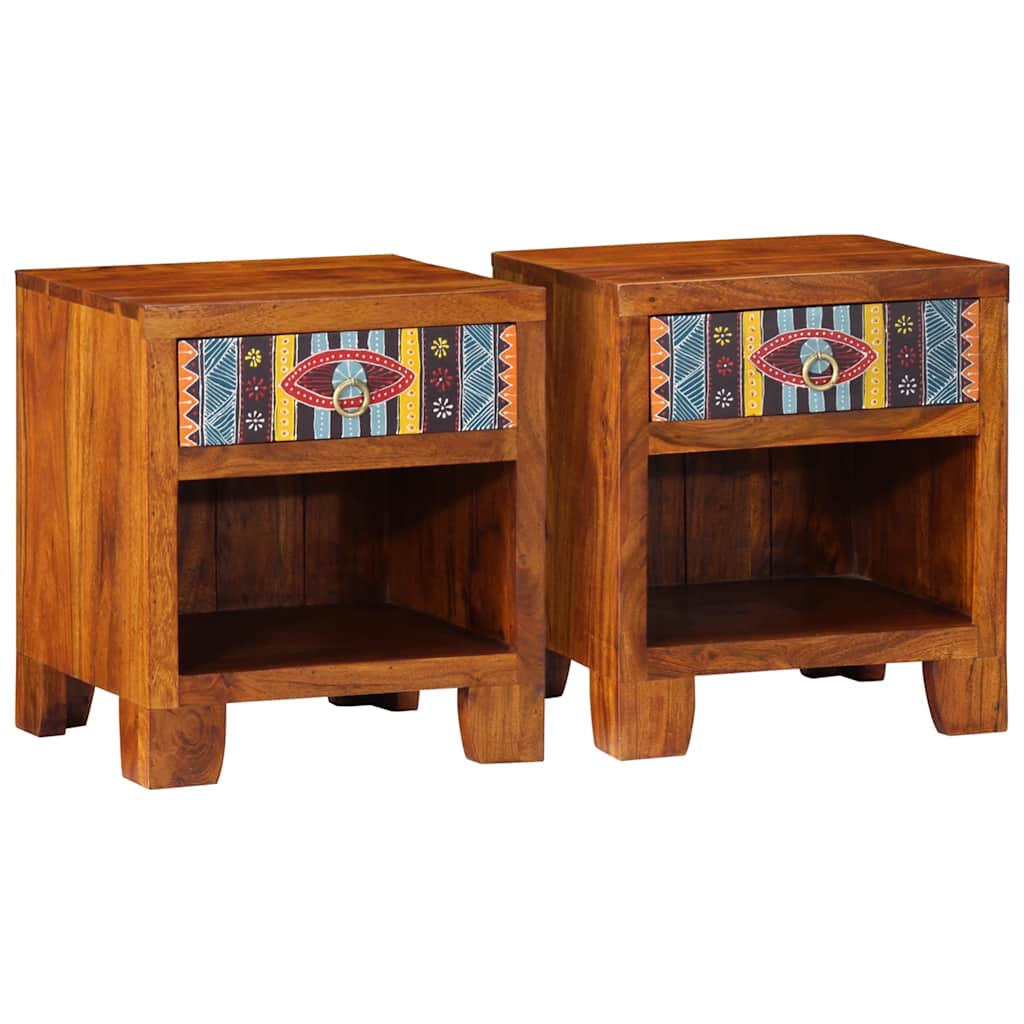 Szafka nocna 2 szt. 40x35x45 cm Drewno lite Akacja vidaXL