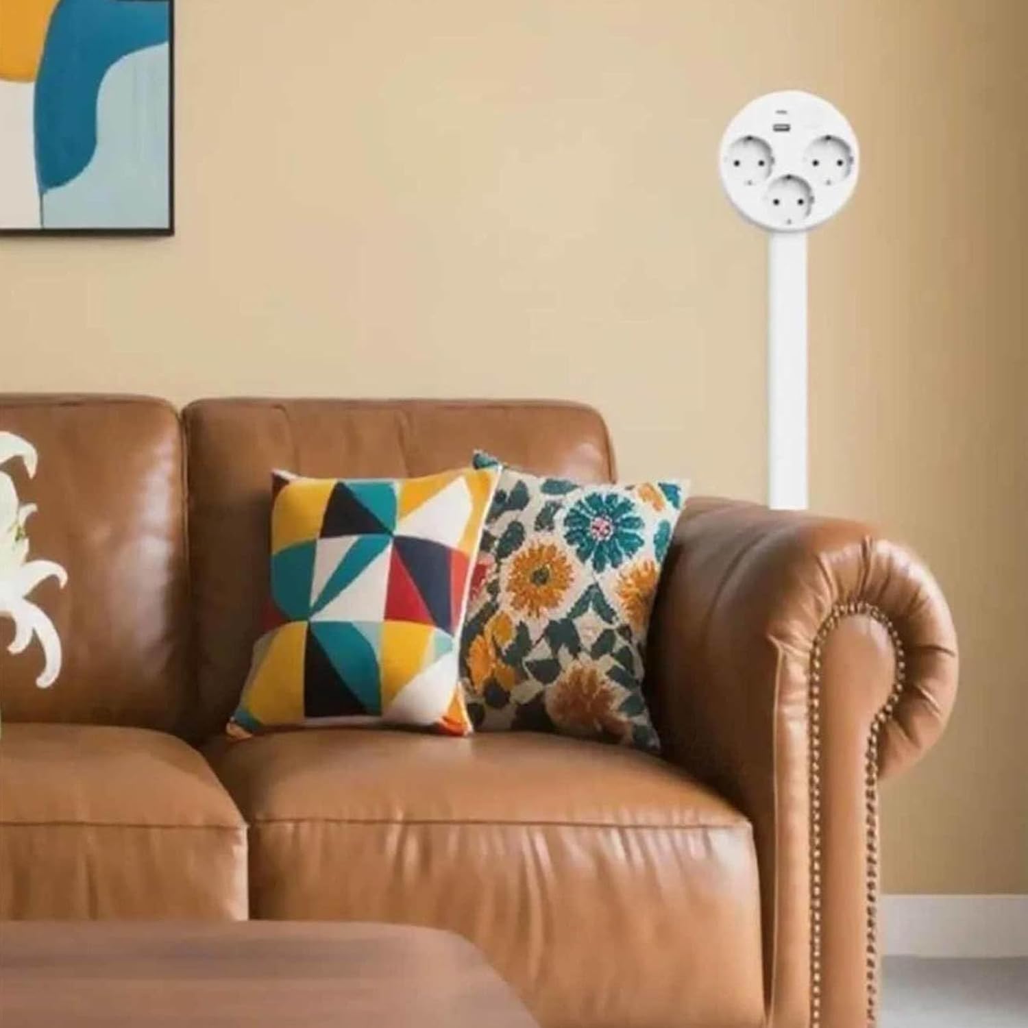 Prise Extensible Derriere Meuble, Prise Extensible,Outlet Extender, rotatives à 180°,avec Ports USB-A,USB-C et 2 Prises Secteur, 47 à 67 cm - 3