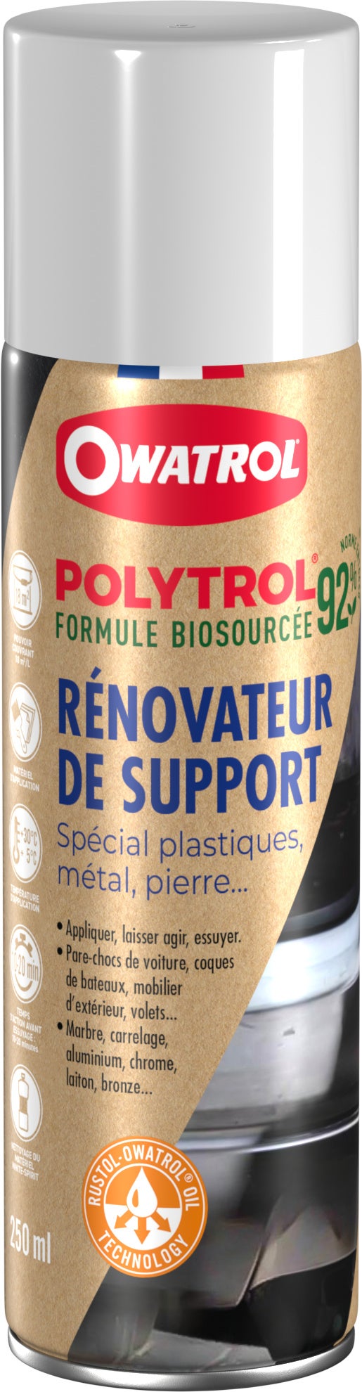 Aérosol rénovateur multi-supports Owatrol POLYTROL® 92 BIOSOURCÉ AEROSOL Aérosol 250 ml