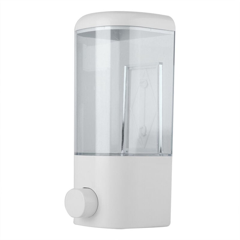 Jeffergarden Ręczny dozownik do mydła w płynie, szamponu, plastikowy, montowany na ścianie, 500 ml, do łazienki hotelowej