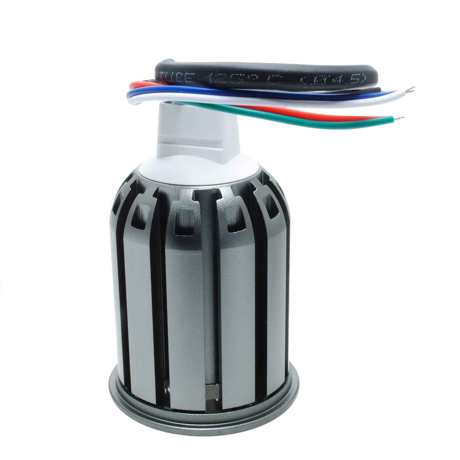 Faretto LED SPOT 12W RGB RGBW DMX512 lampada spot sincronizzabile 24V cromoterapia luce colorata 50mm 5 fili RGB+3000K - 5