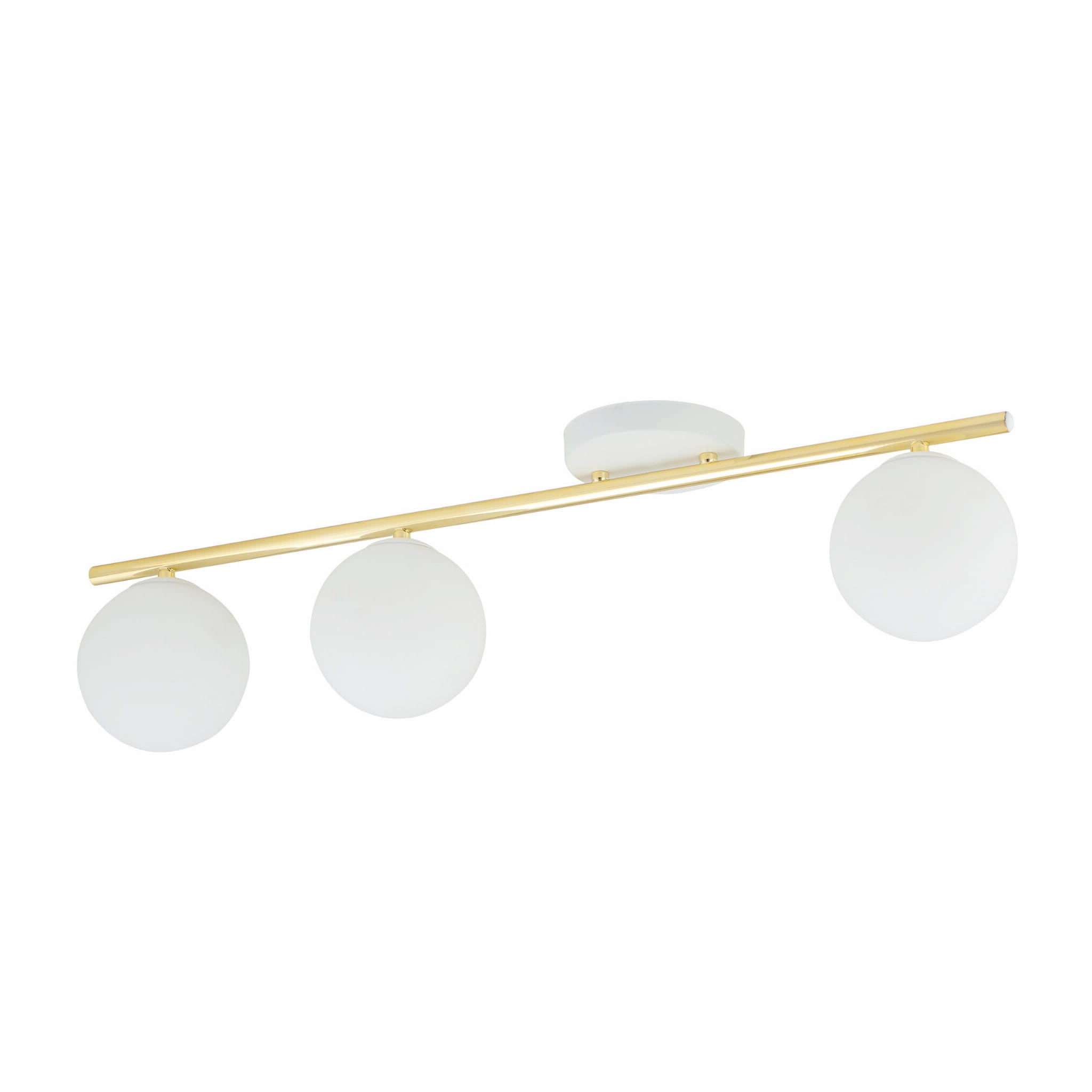 Lampa wisząca Monza złoto biała 3xE14x10W wym: 20 x 80 cm metal Emibig
