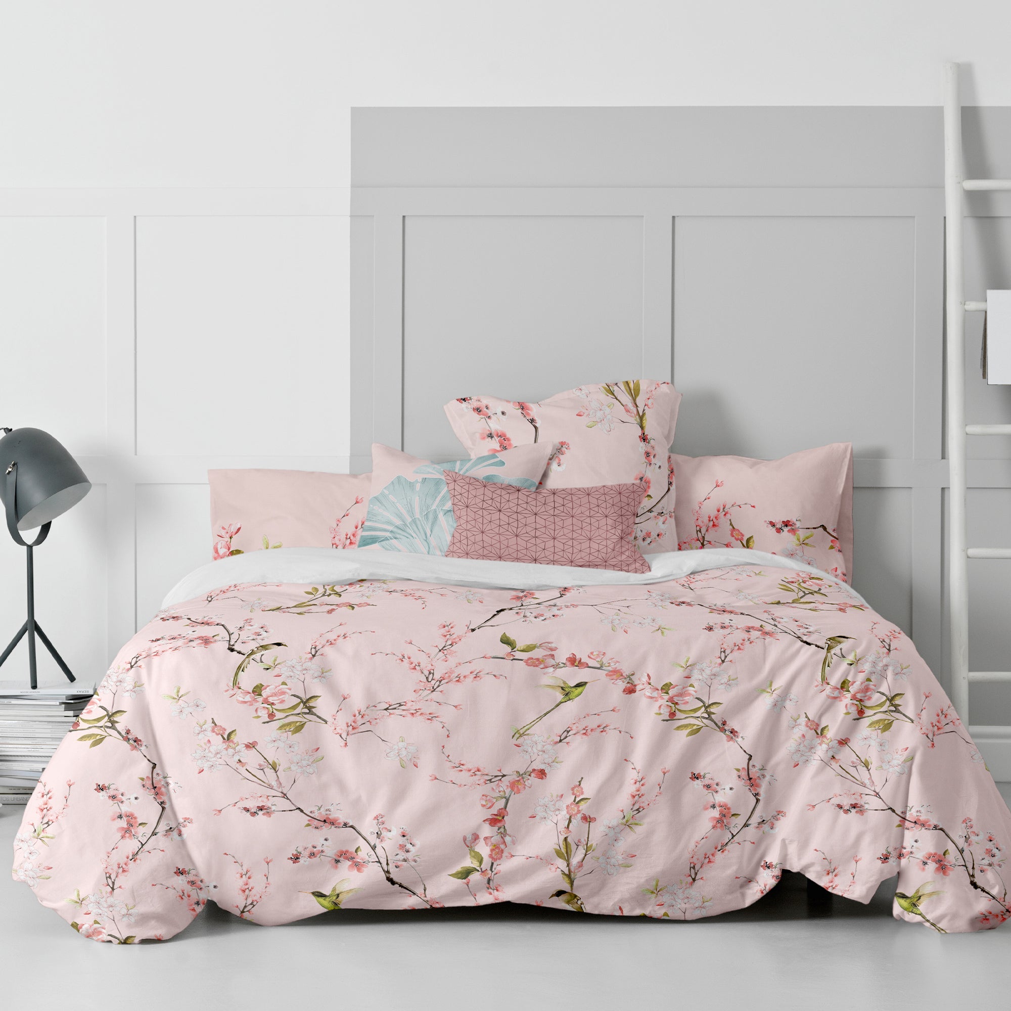 Chinoiserie rose Capa de edredon Cama 180/200 (260x240 cm) - 3