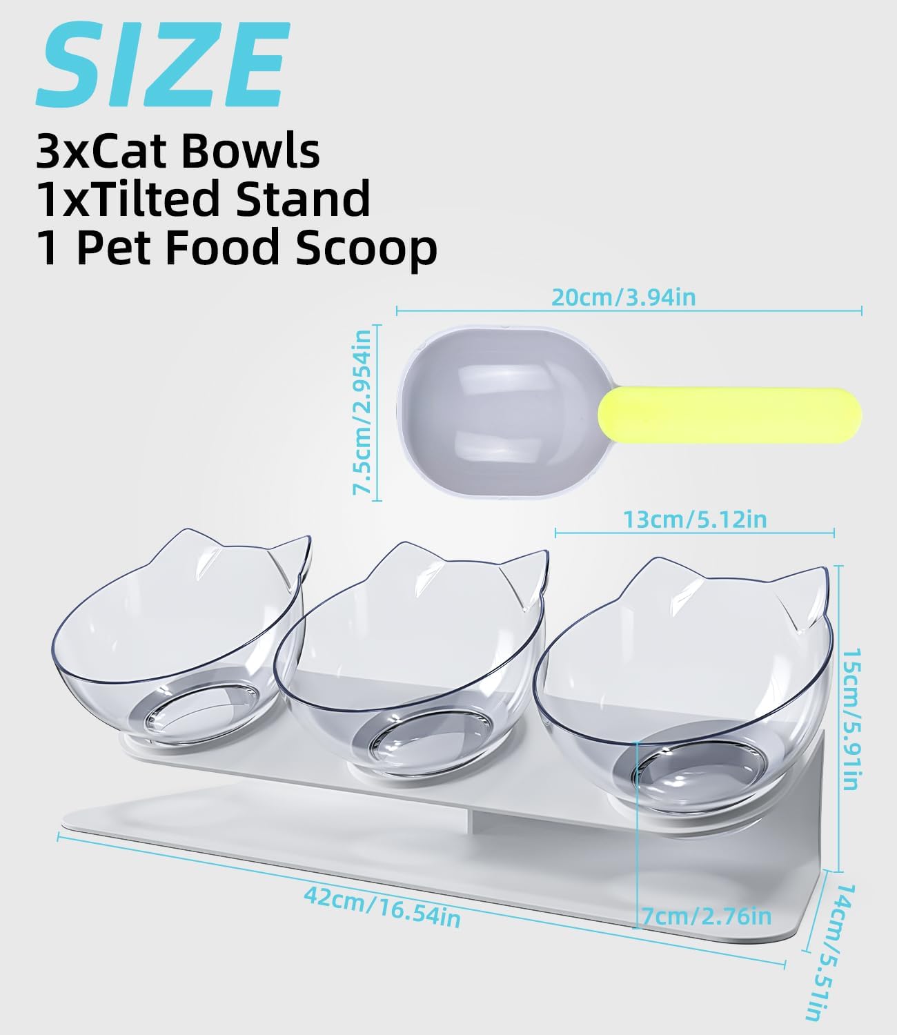 Gamelle Chat Surélevée En Ceramique - Bol Chat Sureleve Incline Anti Vomissement - 280 Ml